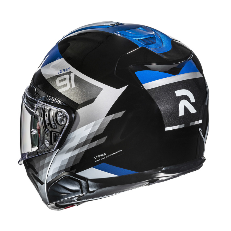 KASK MOTOCYKLOWY HJC RPHA91 MADAL BLACK BLUE S