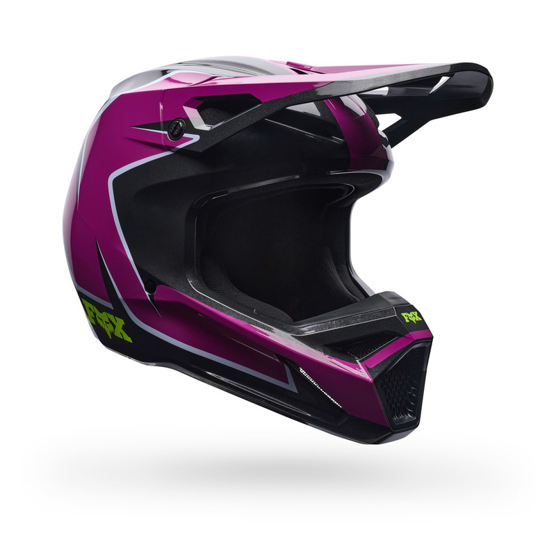 KASK MOTOCYKLOWY FOX V1 RAID PURPLE LAVA