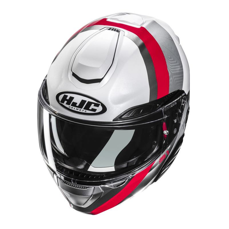 KASK MOTOCYKLOWY HJC RPHA91 FENSH WHITE RED XS