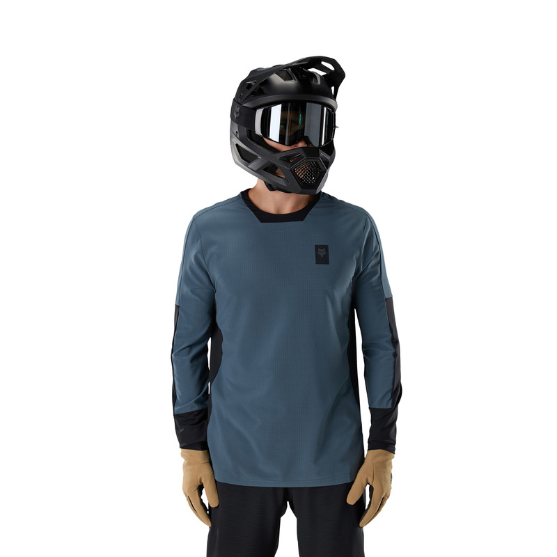 KOSZULKA ROWEROWA Z DŁUGIM RĘKAWEM FOX DEFEND THERMAL DEEP COBALT XL