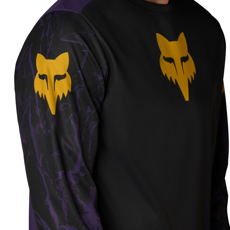 KOSZULKA ROWEROWA Z DŁUGIM RĘKAWEM JUNIOR FOX RANGER IMG PRINT PLUM YL