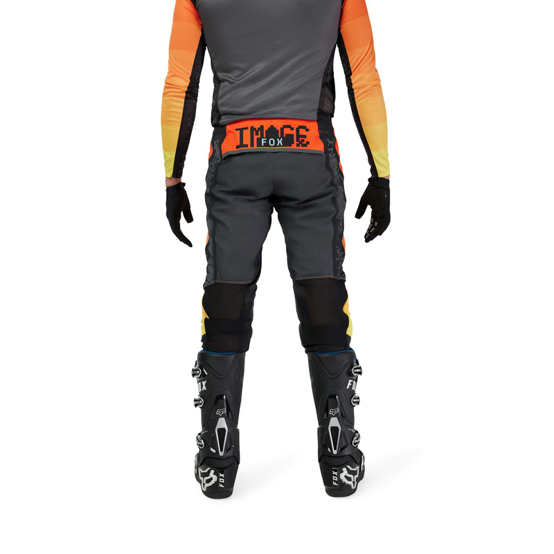 SPODNIE MOTOCYKLOWE FOX FLEXAIR GRID BLACK ORANGE