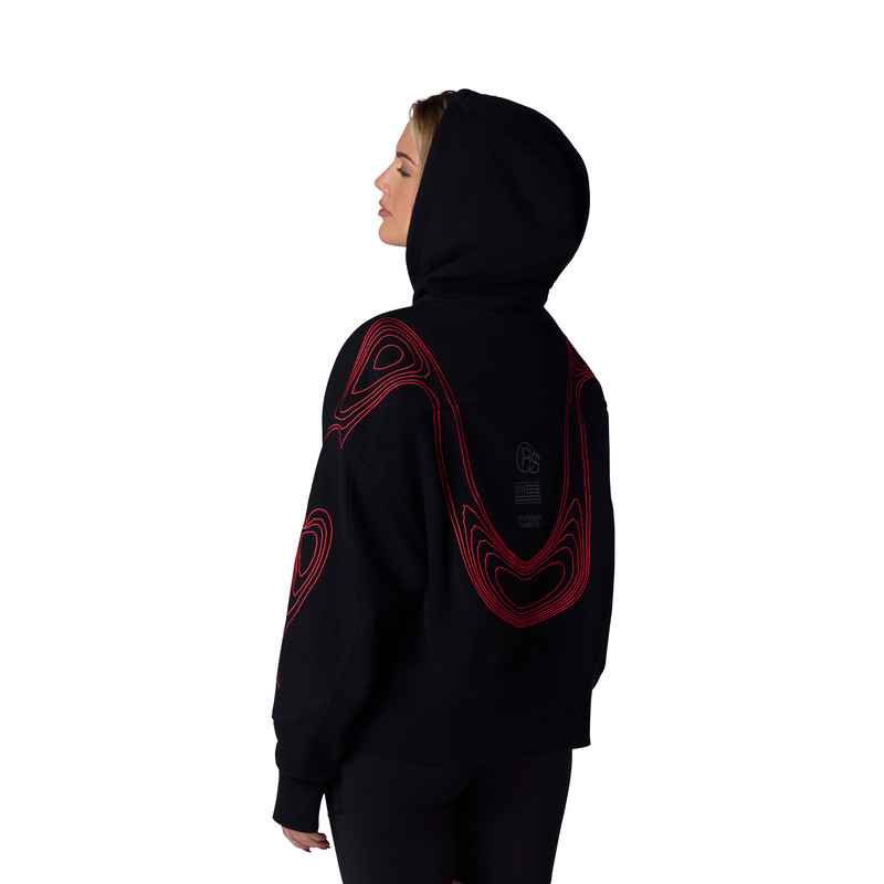 BLUZA Z KAPTUREM DAMSKA FOX VISION OVERSIZED FLEECE PO BLACK
