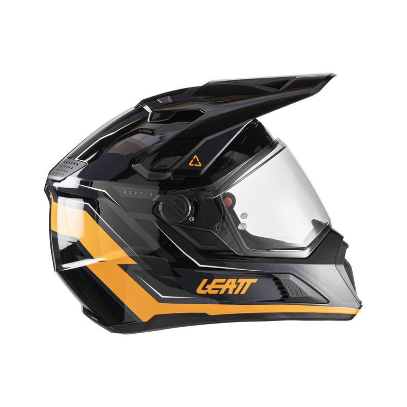 KASK MOTOCYKLOWY Z GOGLAMI LEATT ADV 7.5 BLACK ORANGE