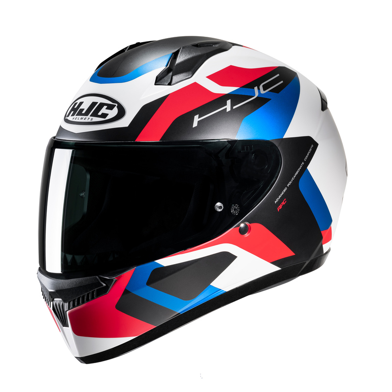 KASK MOTOCYKLOWY HJC C10 TINS WHITE BLUE RED S