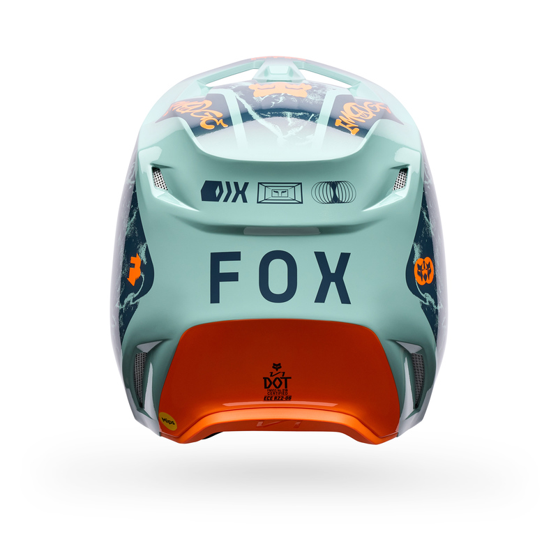 KASK MOTOCYKLOWY FOX V1 IMAGE PRINT ARCTIC BLUE