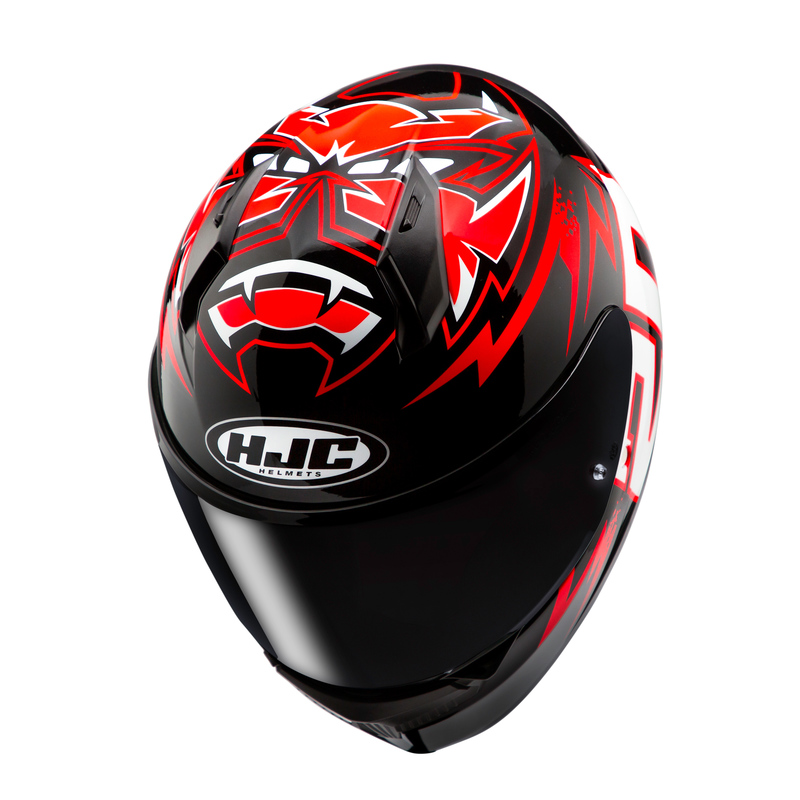 KASK MOTOCYKLOWY HJC C10 DIABLO MASK BLACK RED XS