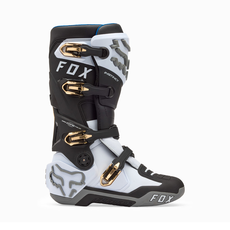 BUTY MOTOCYKLOWE FOX INSTINCT WHITE BLACK GREY