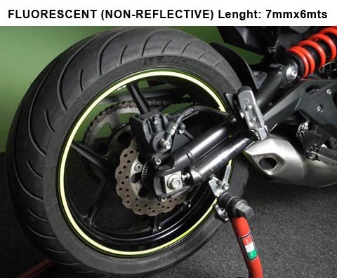 TAŚMA NA FELGĘ KEITI REFLECTIVE STICKER STRIP FLUORESCENT YELLOW