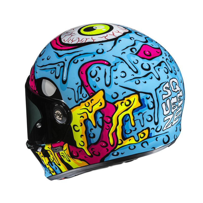 KASK MOTOCYKLOWY HJC V10 SQUEEZE BLUE PINK XS