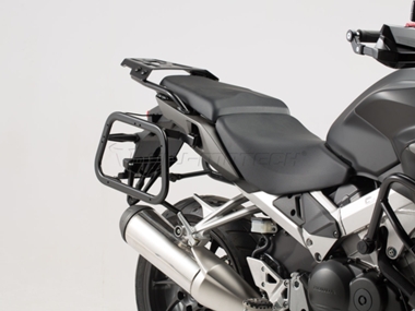 ZESTAW KUFRÓW BOCZNYCH TRAX ADV I STELAŻY SW-MOTECH HONDA VFR800X CROSSRUNNER (15-) BLACK 37/37L