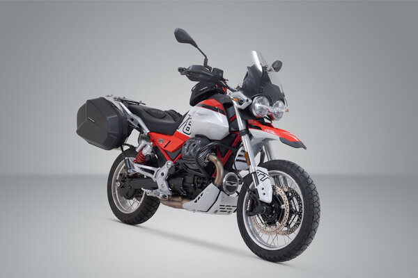 ZESTAW KUFRÓW BOCZNYCH AERO ABS I STELAŻY SW-MOTECH MOTO GUZZI V85 TT / STRADA (24-) 2X25L