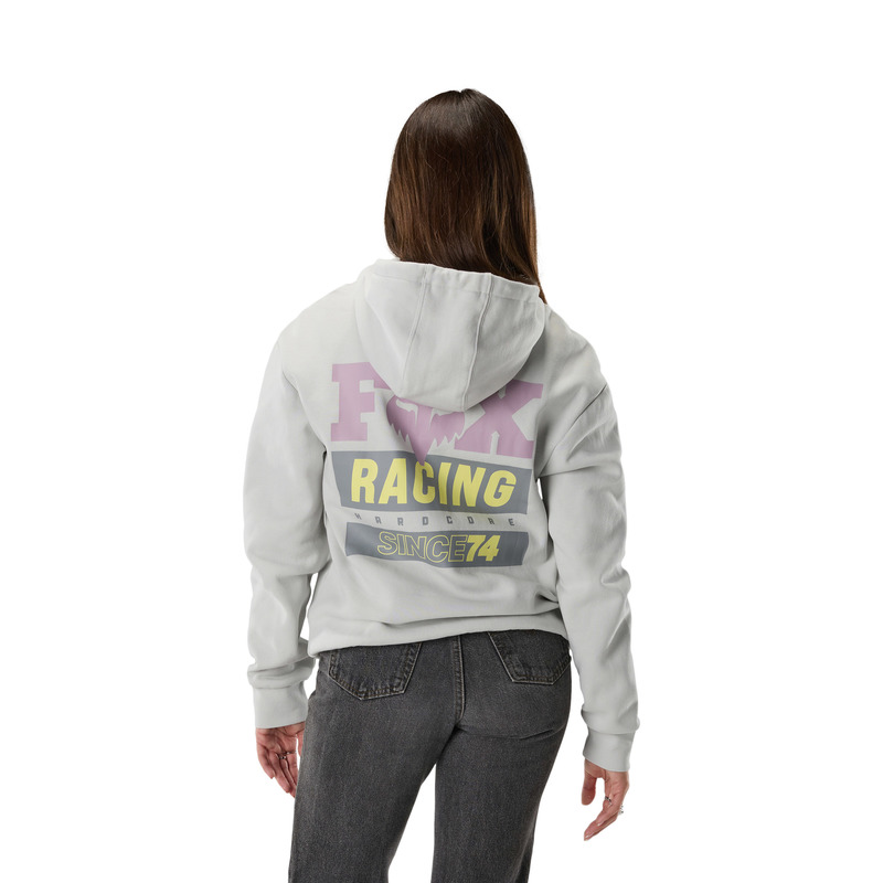 BLUZA Z KAPTUREM DAMSKA FOX SINCE 74 FLEECE PO LIGHT GREY