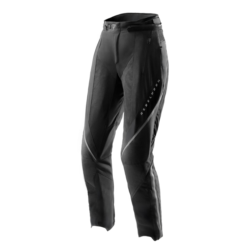 SPODNIE MOTOCYKLOWE TEKSTYLNE DAMSKIE REBELHORN HIFLOW 5 BLACK WXS