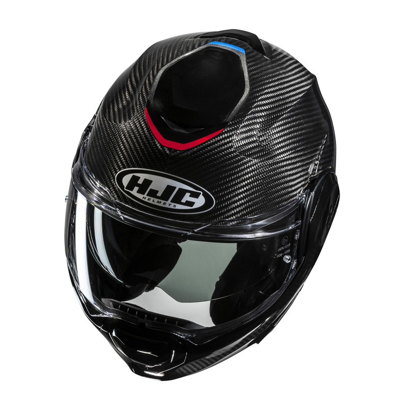 KASK MOTOCYKLOWY HJC F100 CARBON STAN BLACK BLUE