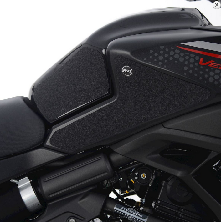 NAKLEJKA NA BAK TANKPAD ANTYPOŚLIZGOWY 2 CZĘŚCI RG RACING KAWASAKI VERSYS 650 22- BLACK