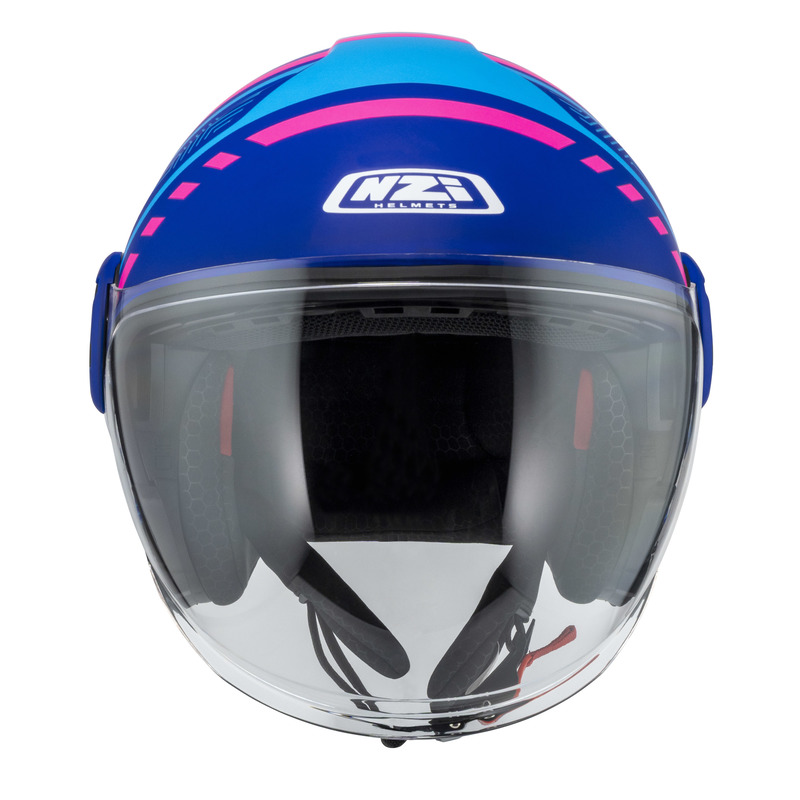 KASK MOTOCYKLOWY NZI RINGWAY 2 DUO CONNECTED BLUE PINK BLUE MATT XS