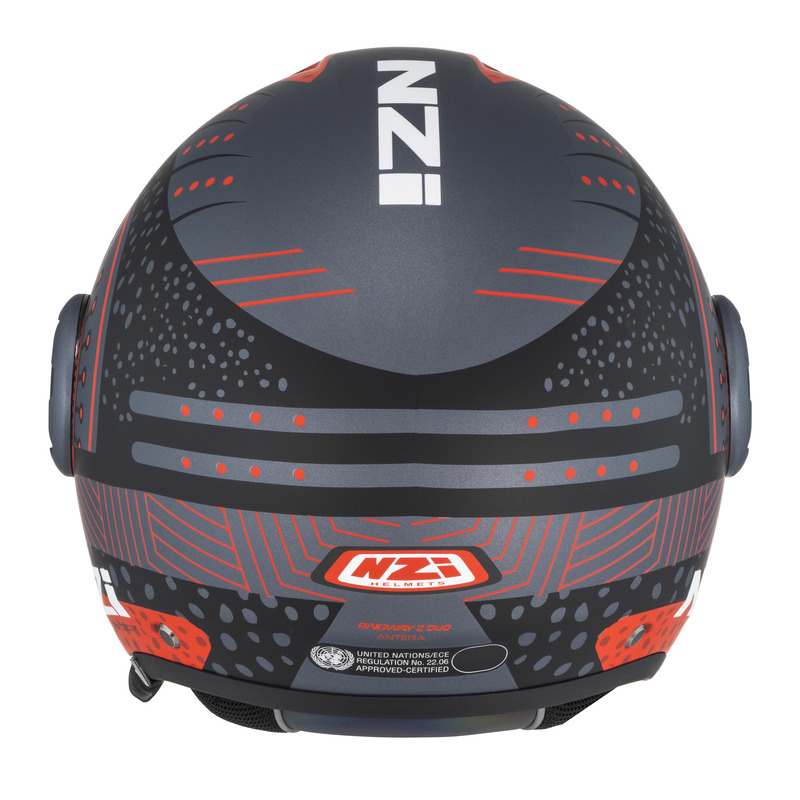 KASK MOTOCYKLOWY NZI RINGWAY 2 DUO ANTERA ANTRACITE RED MATT