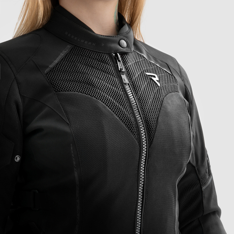 KURTKA MOTOCYKLOWA TEKSTYLNA DAMSKA REBELHORN JAX BLACK WXS