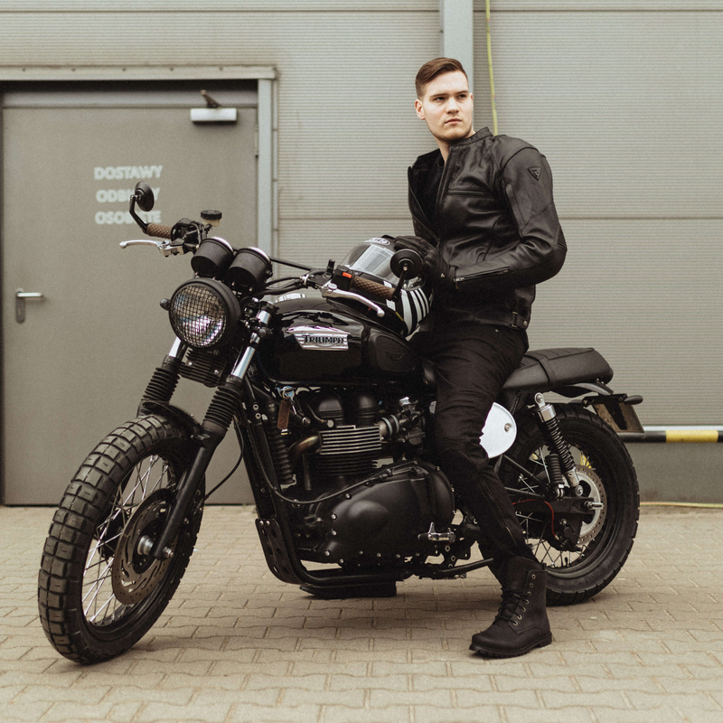 JEANSY MOTOCYKLOWE REBELHORN RAGE 2 TAPERED FIT WASHED BLACK