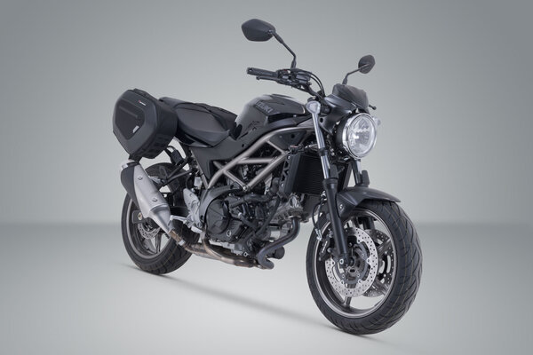 ZESTAW SAKW PRO BLAZE H I STELAŻY SW-MOTECH SUZUKI SV650 ABS (15-), SV650 X (18-) BLACK