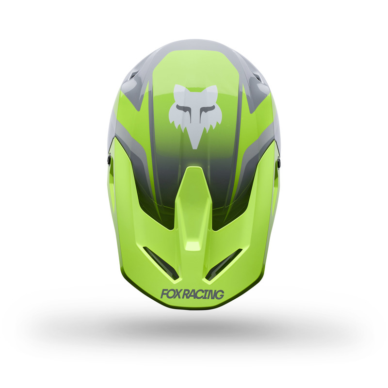 KASK MOTOCYKLOWY JUNIOR FOX V1 FRAME GREY YELLOW