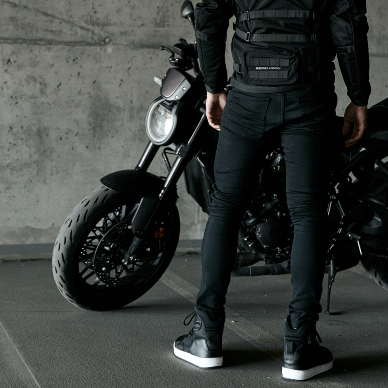 JEANSY MOTOCYKLOWE REBELHORN EAGLE 3 SLIM FIT WASHED BLUE