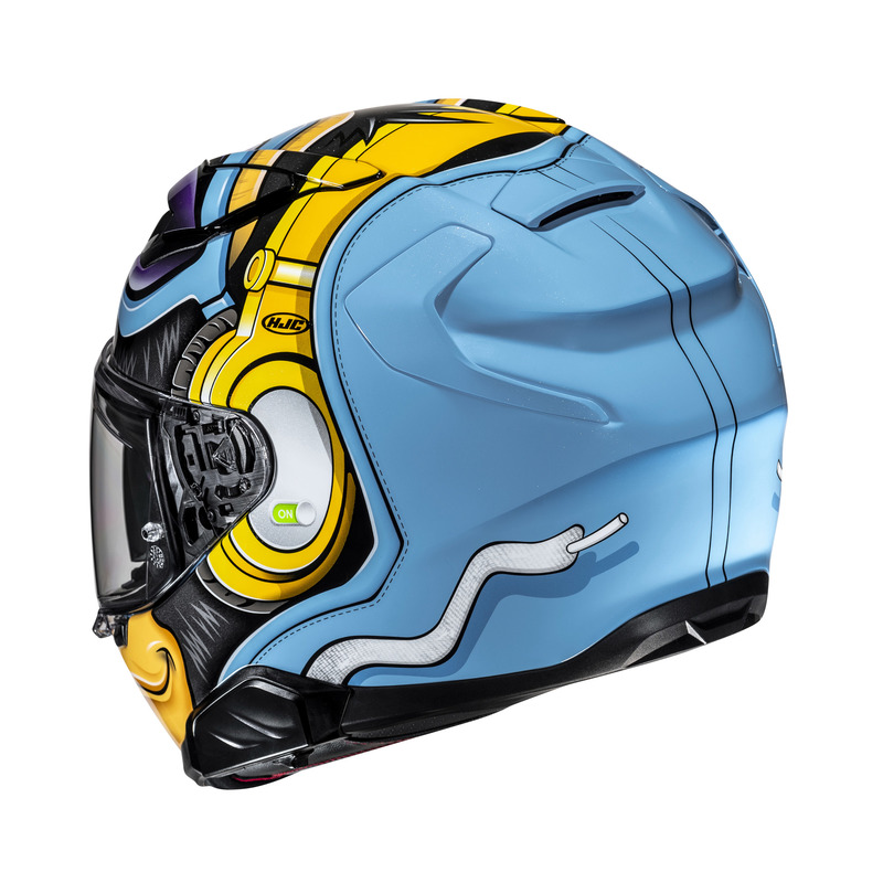 KASK MOTOCYKLOWY HJC F71 MONKEY DJ BLUE ORANGE S