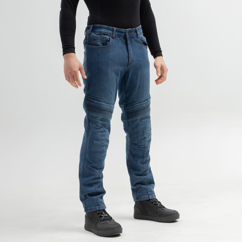 JEANSY MOTOCYKLOWE BROGER MAVERICK WASHED BLUE