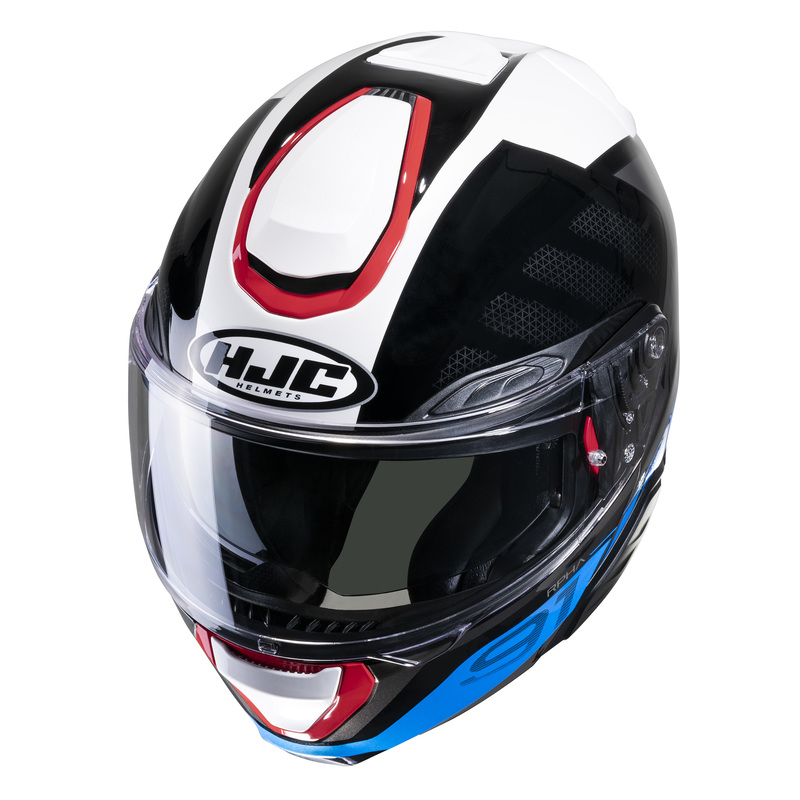 KASK MOTOCYKLOWY HJC RPHA91 RAFINO WHITE BLUE RED