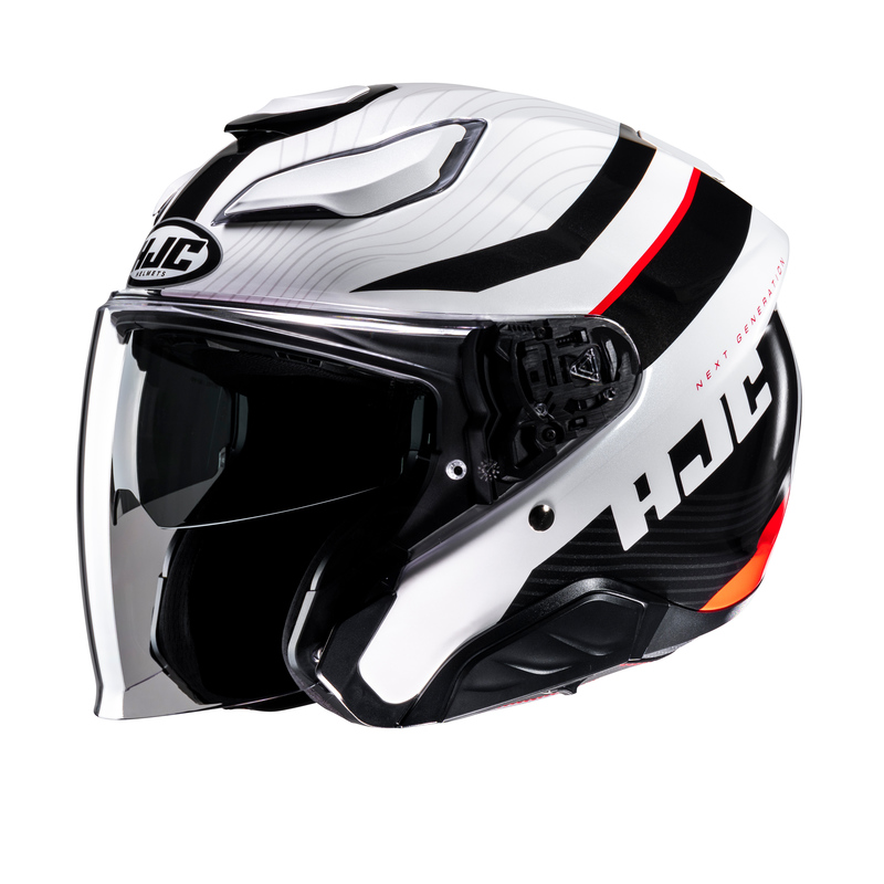 KASK MOTOCYKLOWY HJC F31 NABY SILVER WHITE L