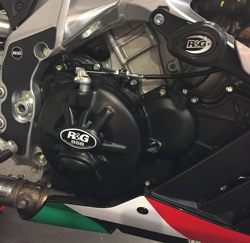 ZESTAW OSŁON SILNIKA RG RACING APRILIA RSV4 09-14, V4 TUONO 11-17 (2 CZĘŚCI) BLACK RACE