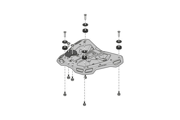STELAŻ STREET-RACK POD PŁYTĘ MONTAŻOWĄ KUFRA SW-MOTECH Z900RS/ CAFE/ SE (17-) 50TH ANNI. (22-) BLACK