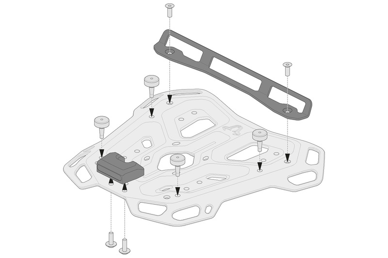 ZESTAW ADAPTERÓW DO ADVENTURE-RACKSW-MOTECH DO KUFRÓW SHAD 2 BLACK