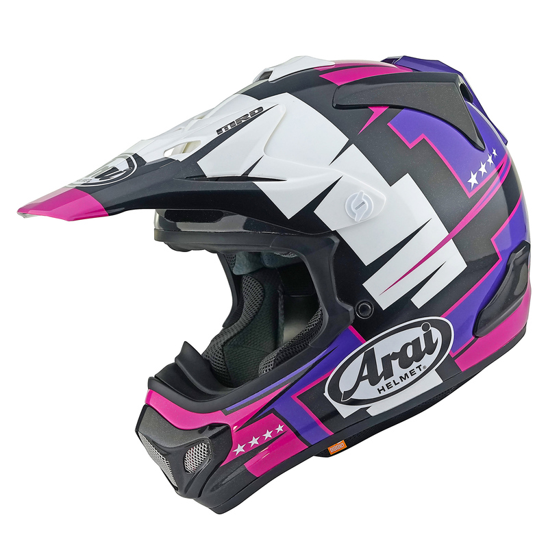 KASK MOTOCYKLOWY ARAI MX-V EVO BATTLE PURPLE XS