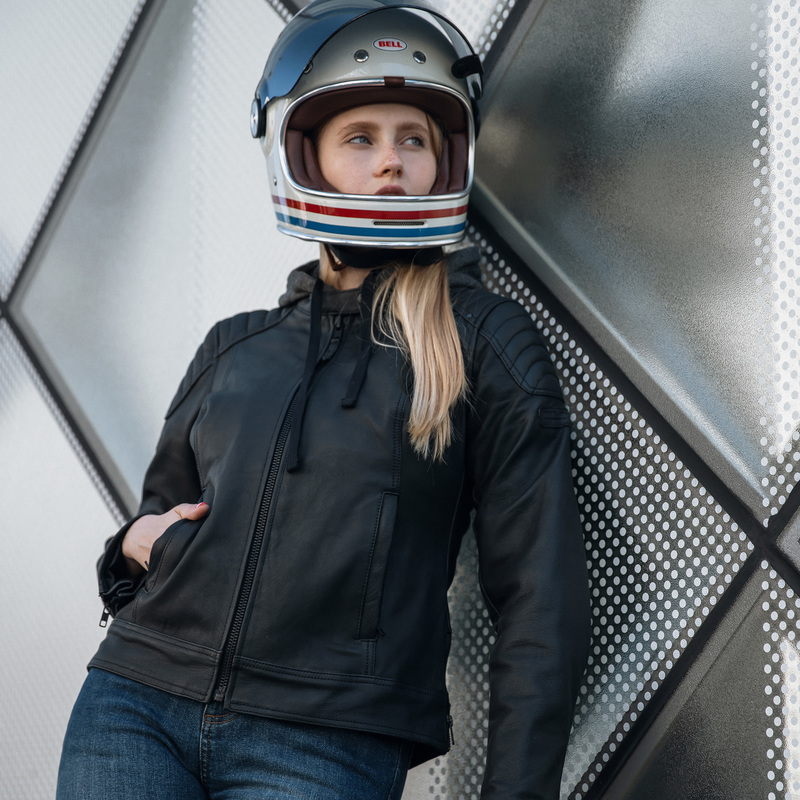 KURTKA MOTOCYKLOWA SKÓRZANA DAMSKA REBELHORN IMPALA BLACK WXS