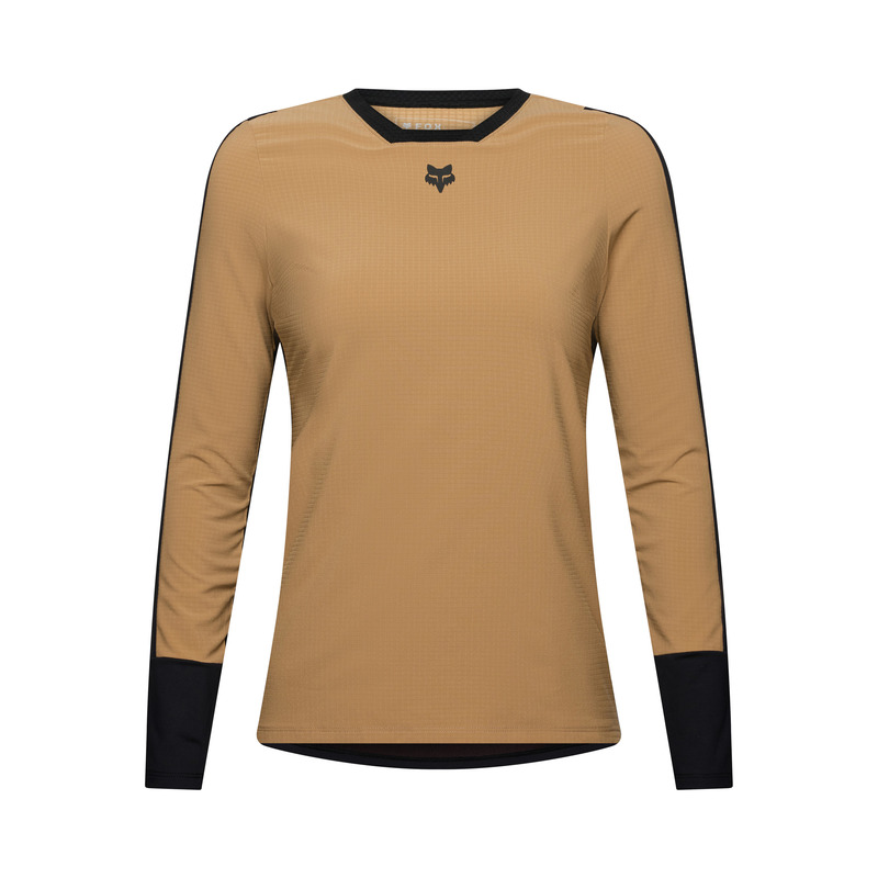 KOSZULKA ROWEROWA Z DŁUGIM RĘKAWEM DAMSKA FOX DEFEND THERMAL BROWN SUGAR XS