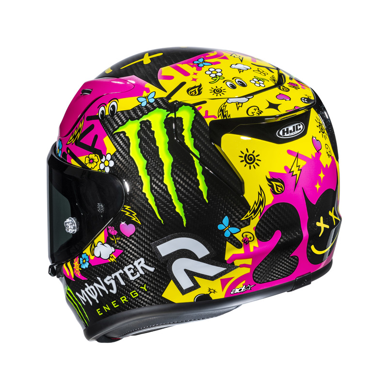 KASK MOTOCYKLOWY HJC RPHA12 CARBON QUARTARARO LE MANS 4 PINK BLACK XL