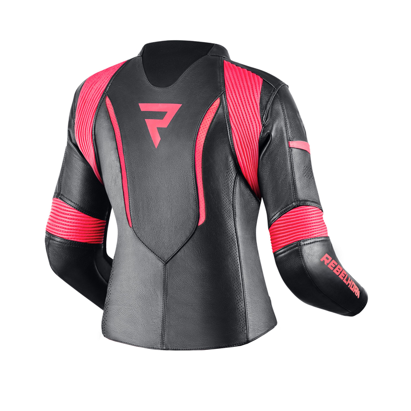 KURTKA MOTOCYKLOWA SKÓRZANA DAMSKA REBELHORN REBEL PINK BLACK W40