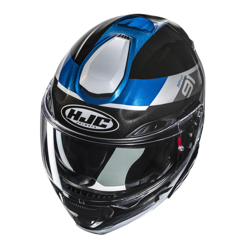 KASK MOTOCYKLOWY HJC RPHA91 MADAL BLACK BLUE S