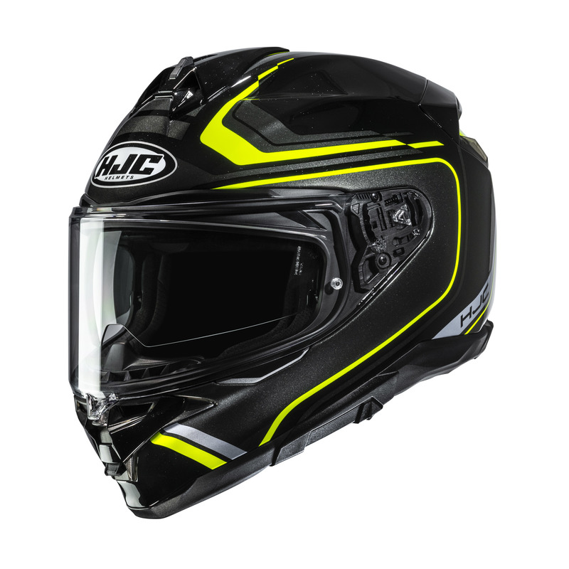 KASK MOTOCYKLOWY HJC F72 OFLO BLACK YELLOW S