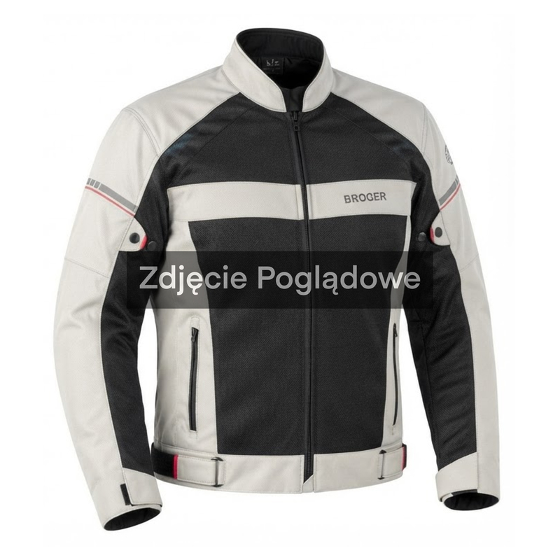 KURTKA MOTOCYKLOWA TEKSTYLNA BROGER ARTER LIGHT GREY BLACK M