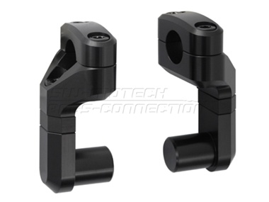 ZESTAW PODWYŻSZAJĄCY KIEROWNICĘ 22MM SW-MOTECH PODWYŻSZENIE 50-60MM REGULACJA ODCHYLENIA BLACK