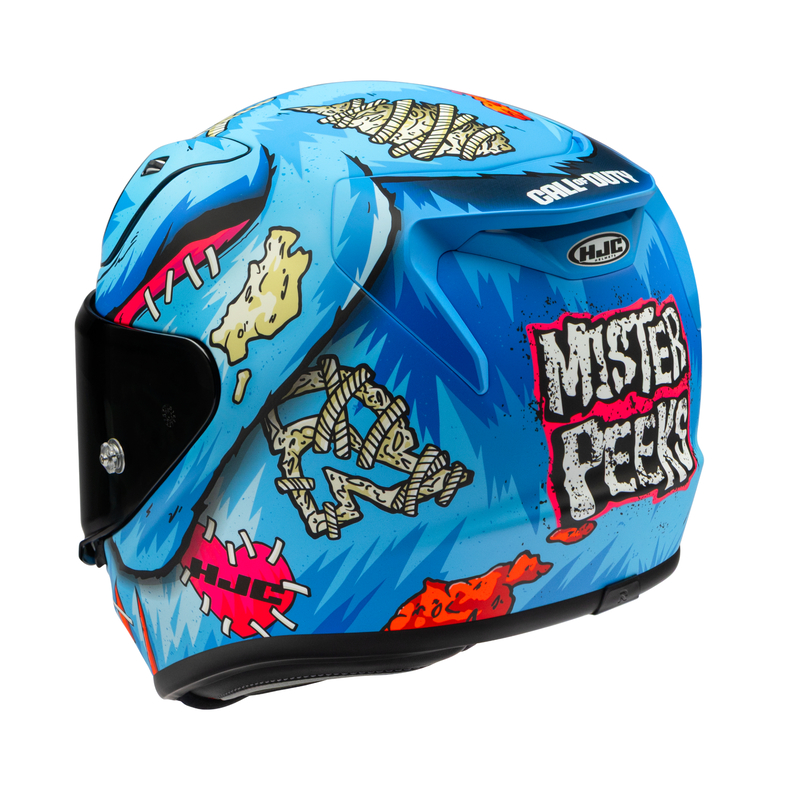 KASK MOTOCYKLOWY HJC RPHA12 MISTER PEEKS COD BLUE RED