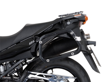 ZESTAW KUFRÓW BOCZNYCH TRAX ADV I STELAŻY SW-MOTECH SUZUKI DL 650 V-STROM (04-10) SILVER 45/37L
