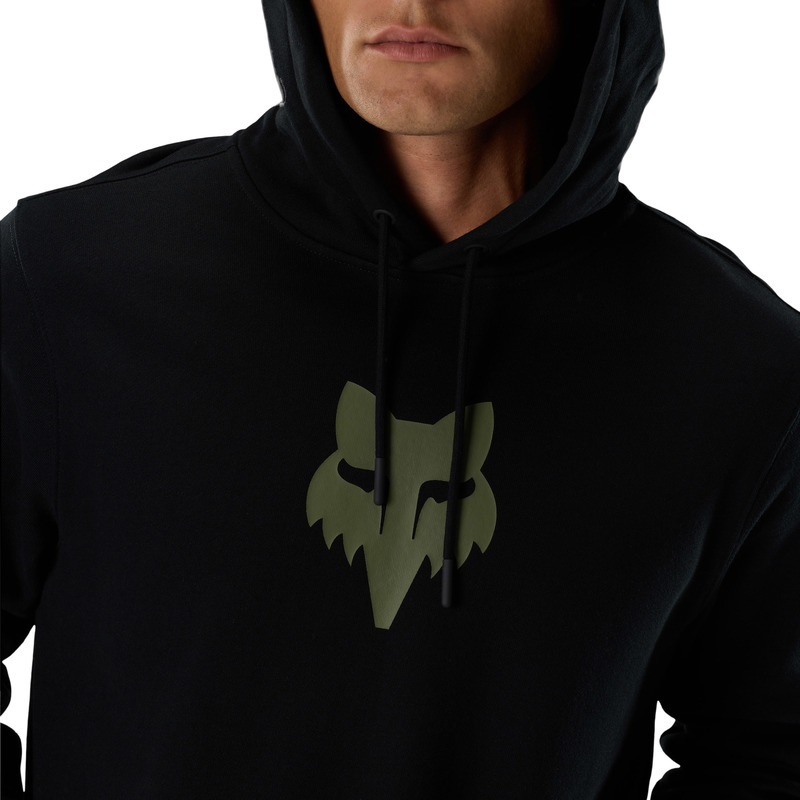 BLUZA Z KAPTUREM FOX HEAD FLEECE PO BLACK GREEN