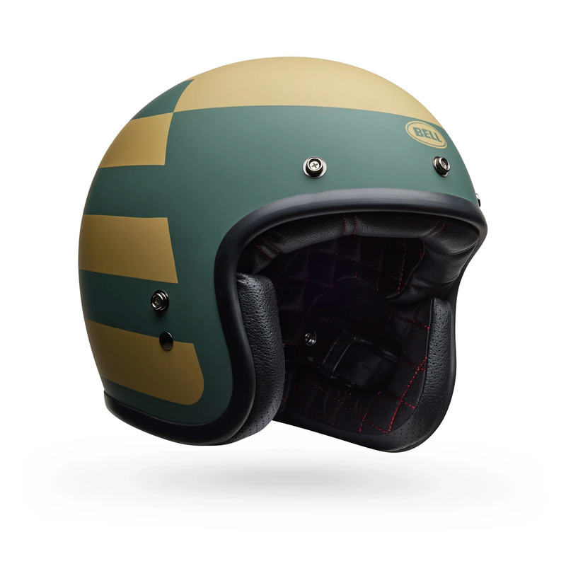 KASK MOTOCYKLOWY BELL CUSTOM 500 PARLOR MATTE EMERALD GOLD
