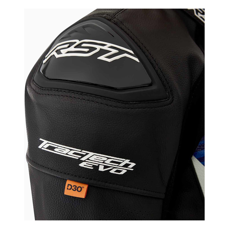 KURTKA MOTOCYKLOWA SKÓRZANA RST TRACTECH EVO D3O BLACK BLUE S