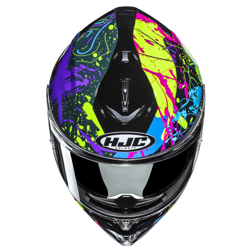 KASK MOTOCYKLOWY HJC I72 ELECTRA YELLOW BLUE M