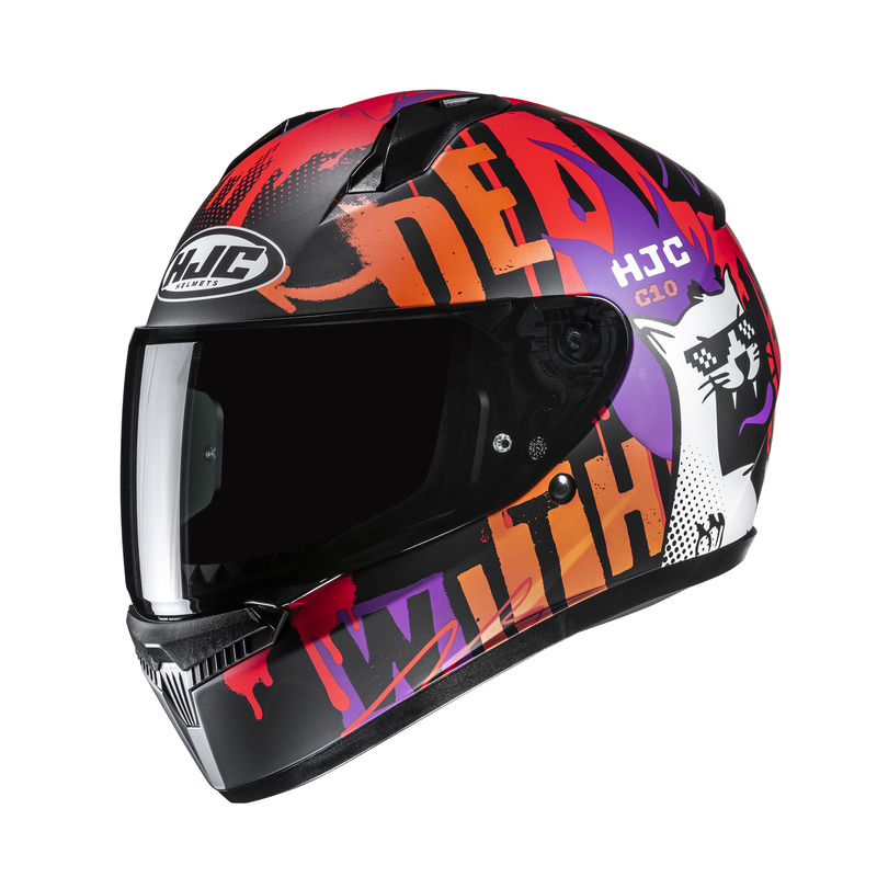 KASK MOTOCYKLOWY HJC C10 FOP BLACK RED 3XS